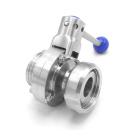 náhled produktu Stainless steel butterfly valves with sanitary union DIN 11851| DN15-DN65