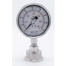 náhled produktu All-stainless Steel Pressure Gauge With Separating Membrane CLAMP DIN 32676, 100mm | 0-4 bar