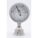 náhled produktu Stainless Steel Pressure Gauge With Separating Diaphragm- CLAMP, Dial 100 mm | -1/1.5 bar