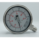 náhled produktu Stainless steel pressure gauges - the bottom (radial) connection, dial 100 mm | 0 - 8 bar (1/2")