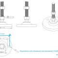 Stavitelné nohy kloubové celonerezové D100 M20 100mmm