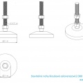 Stavitelné nohy kloubové celonerezové| D80 M12 100 mm_rozměry