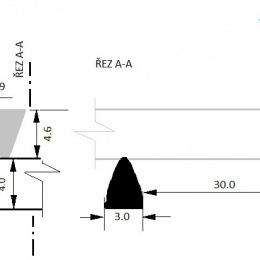 štěrbinové síto - výkres