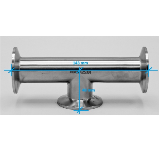 T kus, clamp krátký  DN25