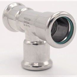 T-kus, lisovací, F/F/F 18 mm, nerez