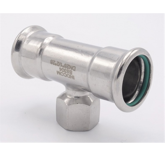 T-kus, lisovací F/F(závit vnitřní)/F 28_1/2"_28