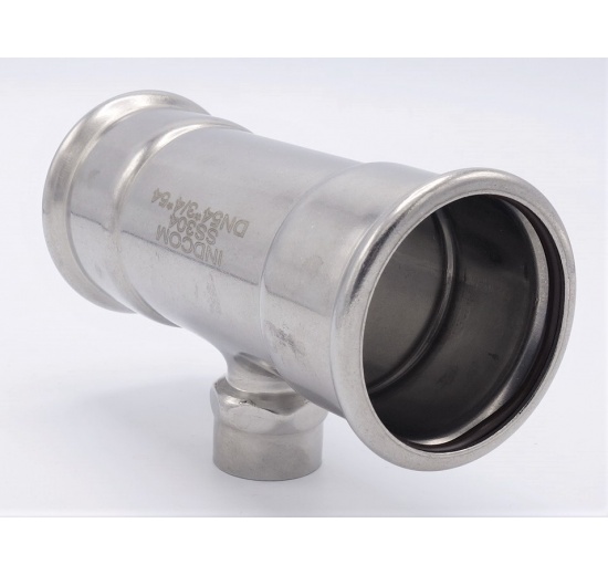 T-kus, lisovací F/F(závit vnitřní)/F 54_3/4"_54, nerez