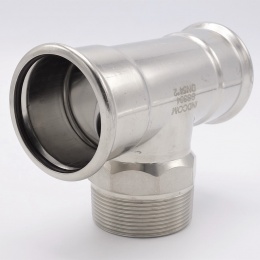 T-kus, lisovací F/M(závit vnější)/F 54_2"_54, nerezová ocel