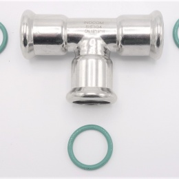 T-kus, lisovací,nerezový, F/F/F 18 mm