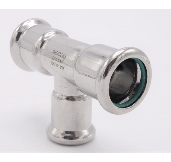 T-kus, lisovací,redukovaný, F/F/F 18_15_18, nerez