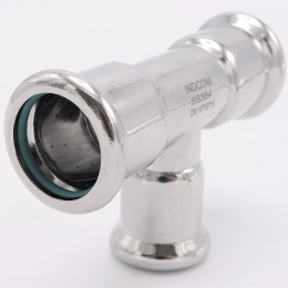 T-kus, lisovací,redukovaný, F/F/F 18_15_18, nerezová ocel