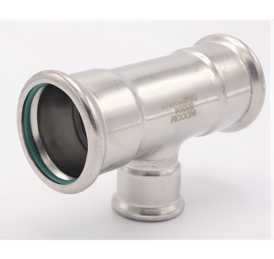 T-kus, lisovací,redukovaný, F/F/F 42_28_42, nerezová ocel