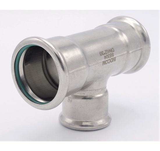 T-kus, lisovací,redukovaný, F/F/F 42_35_42, nerezová ocel