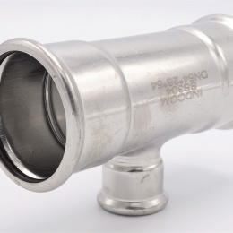 T-kus, lisovací,redukovaný, F/F/F 54_28_54, nerezová ocel