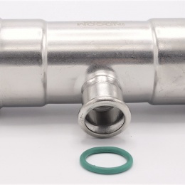 T-kus, lisovací,redukovaný, nerezový F/F/F 54_22_54