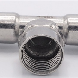 T-kus, nerezový, lisovací F/F(závit vnitřní)/F 15_1/2"_15