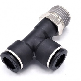 T kus otočný, závit na boku