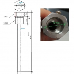 Teploměrová jímka, délka 150 mm, závit 1/2"