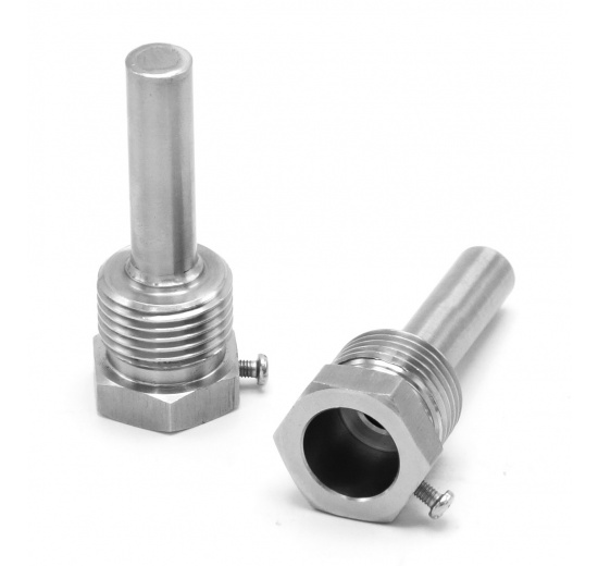 Teploměrová jímka nerezová, délka 50 mm, závit 1/2"