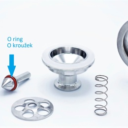 Těsnění klapky silikon VMQ (náhradní O kroužek pro nerezové zpětné klapky navařovací, CLAMP)