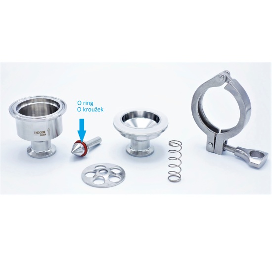 Těsnění klapky silikon VMQ (náhradní O kroužek pro nerezové zpětné klapky navařovací, CLAMP)