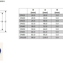 Těsnění pro závitové hrdlo Y filtru | DN20/silikon, DN32