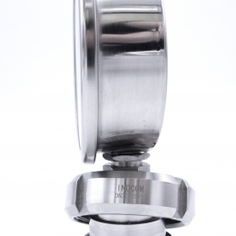 Tlakoměr s oddělovací membránou, potravinářské šroubení DIN 11851, číselník 100 mm,matice DN32, 0-6 bar