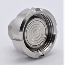 Tlakoměr s oddělovací membránou, potravinářské šroubení DIN 11851, číselník 100 mm, matice DN25