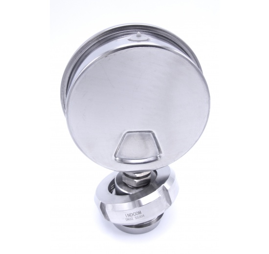 Tlakoměr s oddělovací membránou, potravinářské šroubení DIN 11851, číselník 100 mm,matice DN40| 0-6 bar