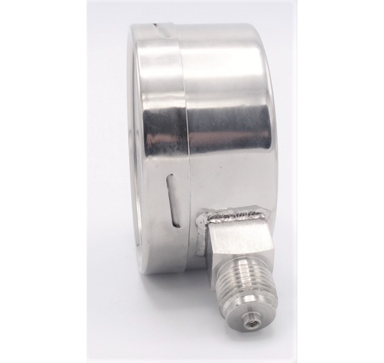 Tlakoměry se spodním (radiálním) připojením, číselník 100 mm, 0 - 2,5 bar (1/2")