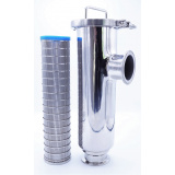 náhled produktu Trubkový filtr rohový | typ C-C, DN65 (K91), vnitřní filtrační štěrbinové síto 0,3 mm