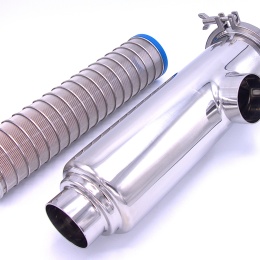 Trubkový filtr rohový | typ navařovací, DN65 (70,0 mm/2 mm)| vnitřní filtrační štěrbinové síto 0,8 mm