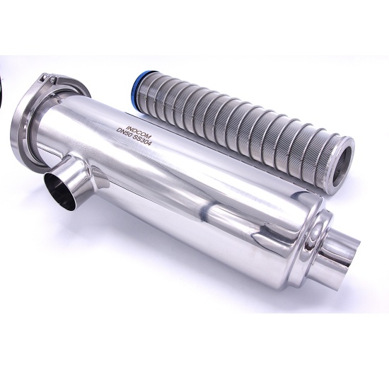 Trubkový filtr rohový | typ S-S, DN50| vnitřní filtrační štěrbinové síto 0,5 mm