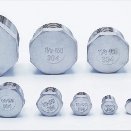 zátky z nerezové oceli, typ 330, vnější závit