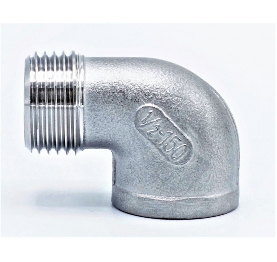 závitové koleno, nerezový oblouk 90° trubkový závit