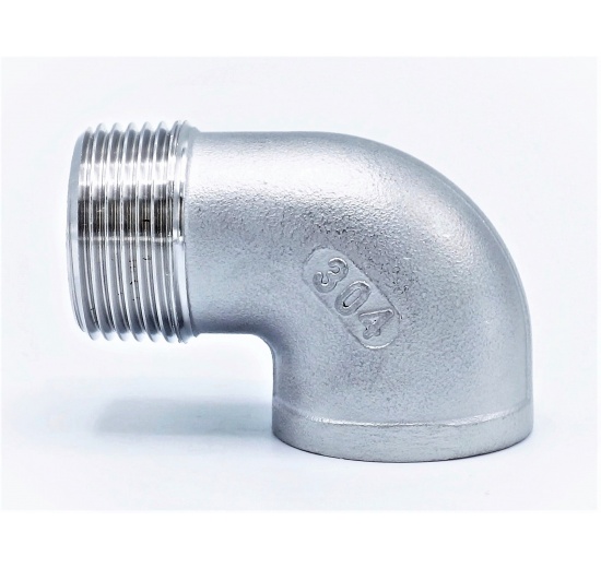 závitový oblouk 90° typ 304 závit 3/4" male/female nerezové kolínko