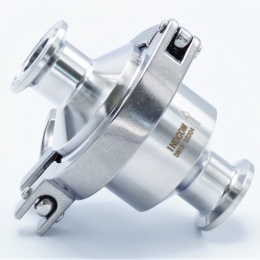 zpětná klapka, clamp připojení DN15, materiál nerezová ocel