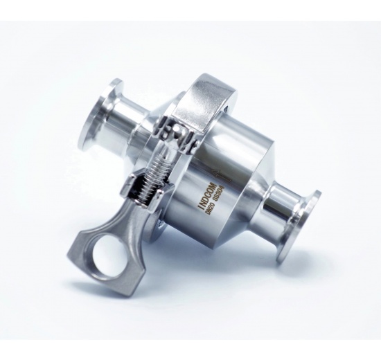 zpětná klapka, clamp připojení DN20, límeček 34 mm, nerezová ocel, dvoudílná